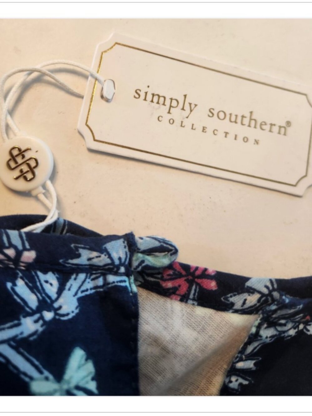 Simply Southern Hayley Bow Print Tiered Maxi Dress Ruffle Trim - Picture 10 of 13